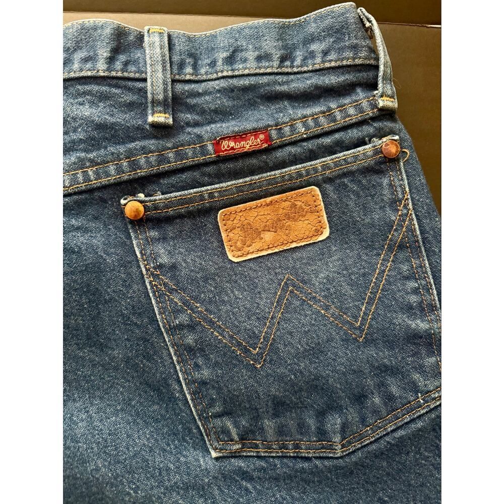 Wrangler 31MWZDN Cowboy Cut Jeans 38x34 Rigid Indigo Blue 100% Cotton - Picture 9 of 9